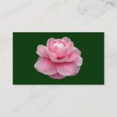 Carte De Visite Camélie rose - Vert foncé (Dos)