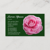 Carte De Visite Camélie rose - Vert foncé 003300 (Dos)