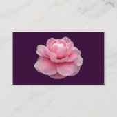 Carte De Visite Camélie rose - Violet foncé (Dos)