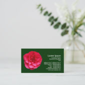 Carte De Visite Camélie rouge II - Vert foncé (Debout devant)