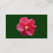 Carte De Visite Camélie rouge - Vert foncé (Dos)