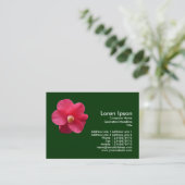 Carte De Visite Camélie rouge - Vert foncé (Debout devant)