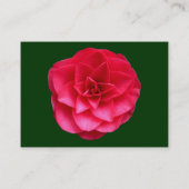 Carte De Visite Camélie rouge - Vert foncé (Dos)
