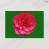 Carte De Visite Camélie rouge - Vert herbe (Dos)