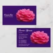 Carte De Visite Camélie rouge - Violet profond 330066 (Devant / Derrière)