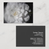 Carte De Visite Camellia blanche (Devant / Derrière)
