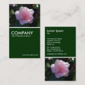 Carte De Visite Camellia rose - Vert foncé (Devant / Derrière)