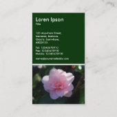 Carte De Visite Camellia rose - Vert foncé (Dos)
