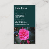 Carte De Visite Camellia rose - Vert foncé 02 (Dos)