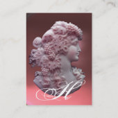 CARTE DE VISITE CAMEO ANTIQUE, DAME AUX RAISONS ET AUX GRAPEVINES (Dos)
