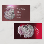 CARTE DE VISITE CAMEO ANTIQUE, LUNE DAME DE NUIT AVEC OWL MONOGRAM (Devant / Derrière)