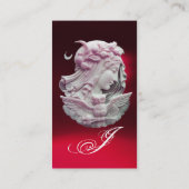 CARTE DE VISITE CAMEO ANTIQUE, LUNE DAME DE NUIT AVEC OWL MONOGRAM (Dos)