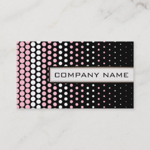 Carte De Visite Cameo Pink and White Polka Dot Professional