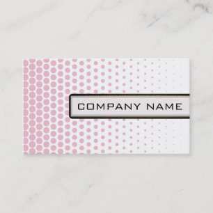 Carte De Visite Cameo Pink Polka Point Élégant Blanc moderne