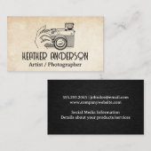 Carte De Visite Caméra à main pour femmes (Devant / Derrière)