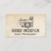 Carte De Visite Caméra à main pour femmes (Devant)