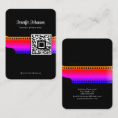Carte De Visite Caméra à rouleaux QR Code noir (Devant / Derrière)