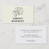 Carte De Visite Caméra (art en ligne) | Photographie (Devant / Derrière)