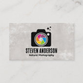 Carte De Visite Caméra colorée Lens Shutter (Devant)