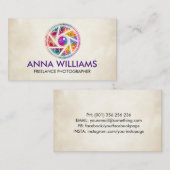 Carte De Visite Caméra d'art numérique coloré (Devant / Derrière)