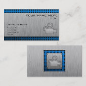 Carte De Visite Caméra de cinéma en métal brossé (Devant / Derrière)