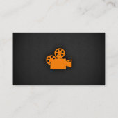 Carte De Visite Caméra de cinéma Orange (Dos)