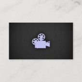 Carte De Visite Caméra de film bleu lavande (Dos)