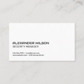 Carte De Visite Caméra de sécurité | Agence de protection (Dos)