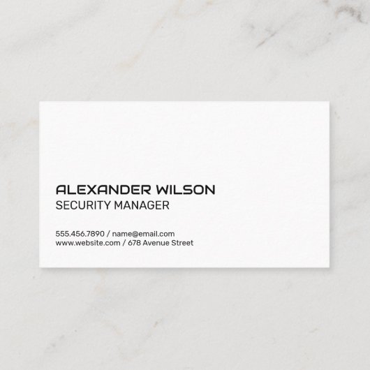 Carte De Visite Caméra de sécurité | Agence de protection (Dos)