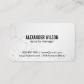 Carte De Visite Caméra de sécurité | Cyber verrou | Réseau mondial (Dos)