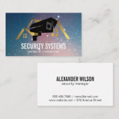Carte De Visite Caméra de sécurité | Logo de la maison (Devant / Derrière)