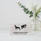 Carte De Visite Caméra de sécurité | Logo du chien (Debout devant)