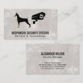 Carte De Visite Caméra de sécurité | Logo du chien (Devant / Derrière)
