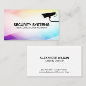 Carte De Visite Caméra de sécurité | Service de protection (Devant / Derrière)