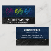 Carte De Visite Caméra de sécurité | Technologie | Code binaire (Devant / Derrière)