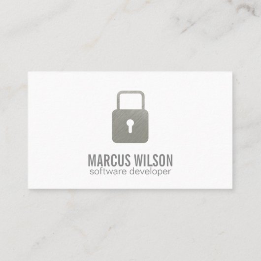 Carte De Visite Caméra de sécurité | Verrouiller (Dos)