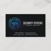 Carte De Visite Caméra de sécurité | Verrouiller (Devant)