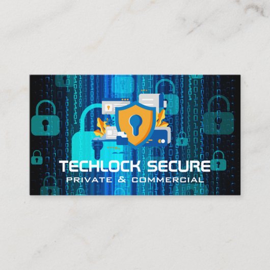 Carte De Visite Caméra de technologie de sécurité | Codage de cade (Devant)