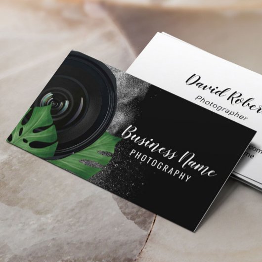 Carte De Visite Caméra de verdure Photographie noir et blanc