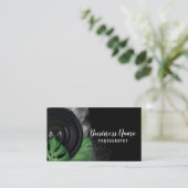 Carte De Visite Caméra de verdure Photographie noir et blanc (Debout devant)