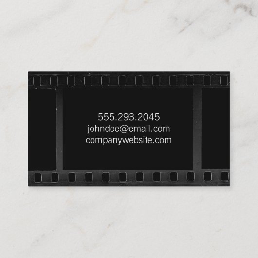 Carte De Visite Caméra et film (Dos)