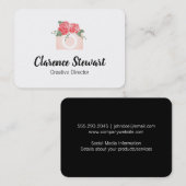 Carte De Visite Caméra florale (Devant / Derrière)