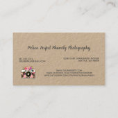 Carte De Visite Caméra florale rose professionnelle photographe Kr (Dos)