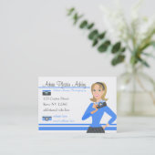 Carte De Visite Camera Girl-Blue (Debout devant)