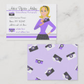 Carte De Visite Camera Girl-Purple (Devant / Derrière)