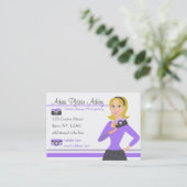 Carte De Visite Camera Girl-Purple (Debout devant)