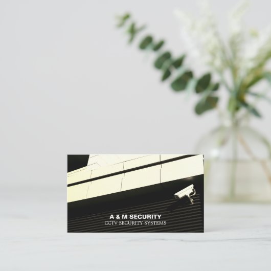 Carte De Visite Caméra montée CCTV, service de caméra de sécurité (Debout devant)