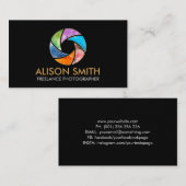 Carte De Visite Caméra Multi Gemstone De Luxe (Devant / Derrière)