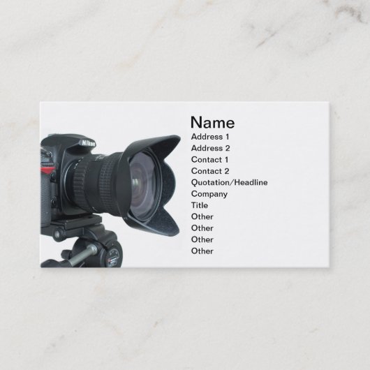 Carte De Visite Caméra photo (Devant)