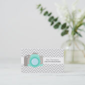 Carte De Visite Caméra photo numérique moderne Chevron Photographe (Debout devant)